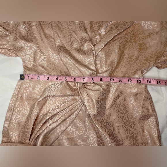 Saylor sz M Brookey Dress Blush Pastel Peach Revolve Satin - Picture 6 of 6